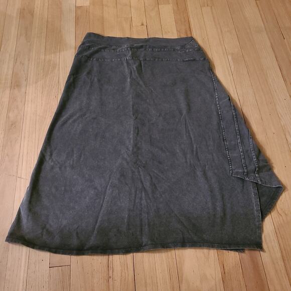 Maxi Skirt Cotton / Jean Skirt Dark Grey Stretchy Light Weight Medium / Large - Picture 1 of 6